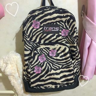 ジャンスポーツ(JANSPORT)の☆超美品☆JANSPORT リュックサック バラ刺繍(リュック/バックパック)