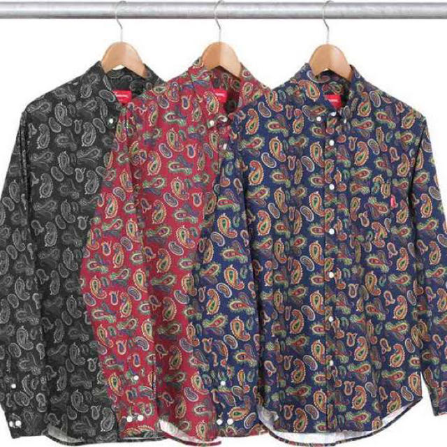 Supreme(シュプリーム)のSupreme Paisley Shirt ネイビー Lサイズ メンズのトップス(シャツ)の商品写真