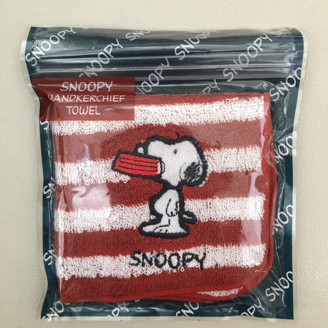 Snoopy スヌーピー タオルハンカチ ボーダー タオル 綿 ハンカチの通販 By もこもこ スヌーピーならラクマ