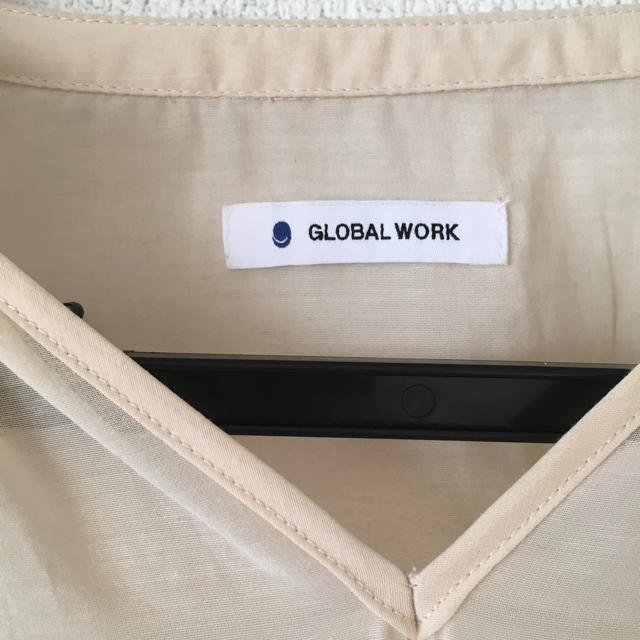 GLOBAL WORK(グローバルワーク)のグローバルワーク  global work きなり ベージュ ワンピ レディースのワンピース(ひざ丈ワンピース)の商品写真