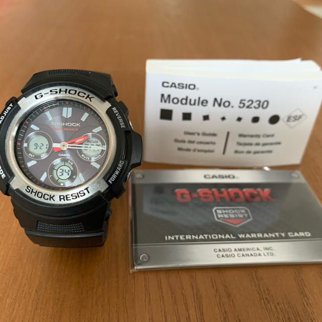 G-SHOCK(ジーショック)の カシオ Gショック 電波時計　タフソーラー ブラック AWG-M100-1A  メンズの時計(腕時計(デジタル))の商品写真