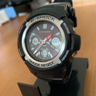 ジーショック(G-SHOCK)の カシオ Gショック 電波時計　タフソーラー ブラック AWG-M100-1A (腕時計(デジタル))