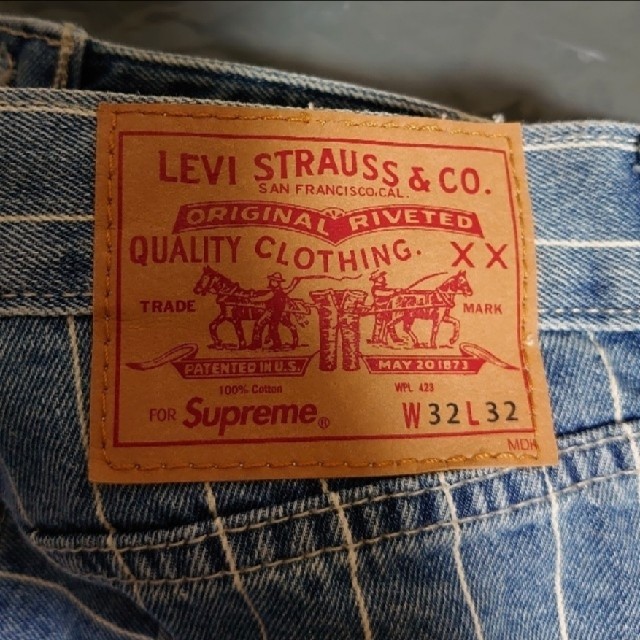 Supreme Levi's Pinstripe 550 Jeans 32インチ