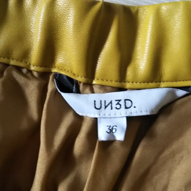 ENFOLD(エンフォルド)のアンスリードUN3D フェイクレザー スカートパンツ レディースのスカート(ロングスカート)の商品写真