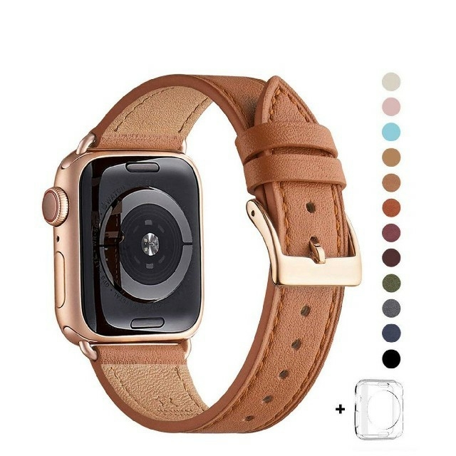 Apple Watch(アップルウォッチ)の42/44㎜ Apple Watch用 レザーベルト 1.2.3.4.5世代用 スマホ/家電/カメラのスマホ/家電/カメラ その他(その他)の商品写真
