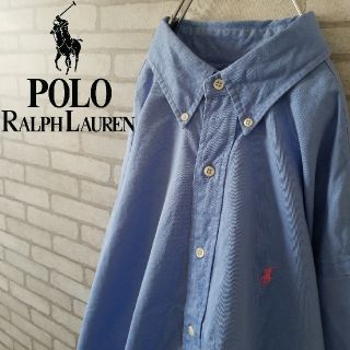 ラルフローレン(Ralph Lauren)の希少 90S ラルフローレン BDシャツ スカイブルー ワンピース(シャツ)