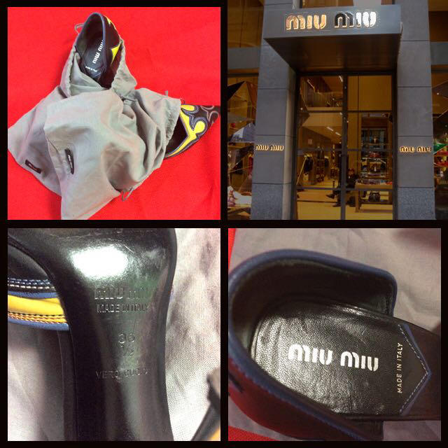 miumiu(ミュウミュウ)のmiumiu❤️レザー切替ピンヒール❤️ レディースの靴/シューズ(ハイヒール/パンプス)の商品写真