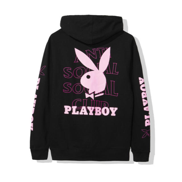 【Anti social】Playboy Black Hoodie/ Lのサムネイル