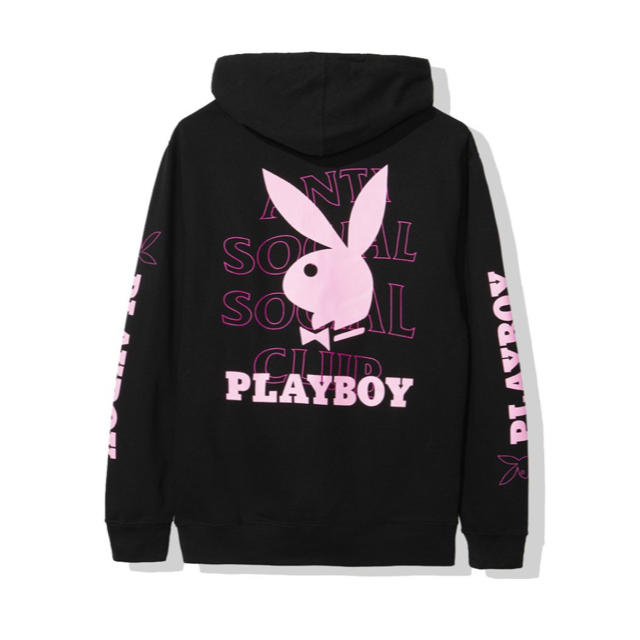 ANTI(アンチ)の【Anti social】Playboy Black Hoodie/ L メンズのトップス(パーカー)の商品写真