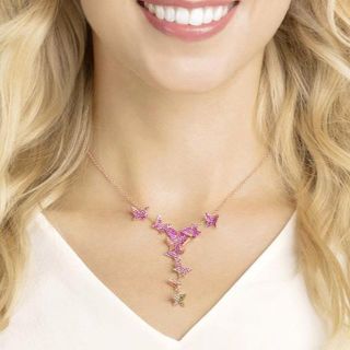 色移り有り スワロフスキー lilia 蝶々ネックレス | www.ccfl.ie