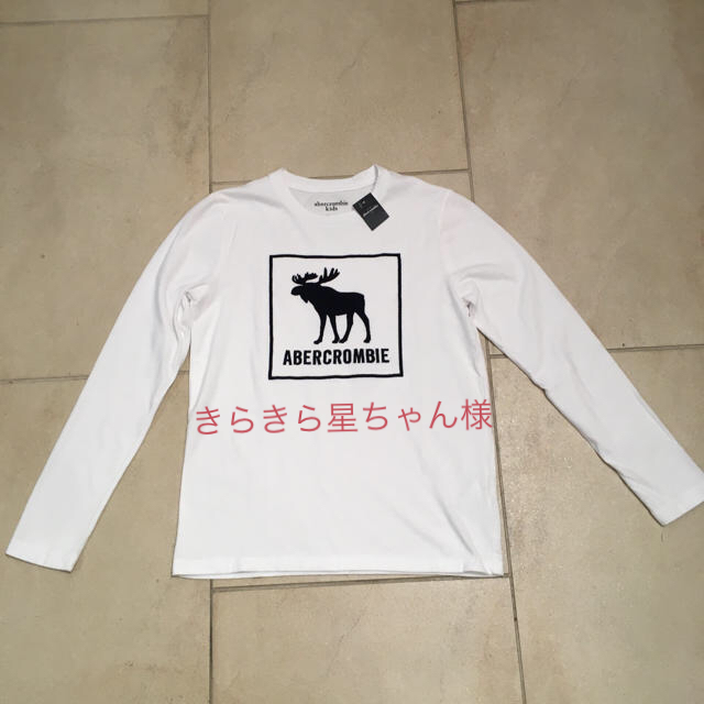 Abercrombie&Fitch(アバクロンビーアンドフィッチ)のabercrombie kids アバクロンビー ロゴ ムースロングTシャツ新品 キッズ/ベビー/マタニティのキッズ服男の子用(90cm~)(Tシャツ/カットソー)の商品写真