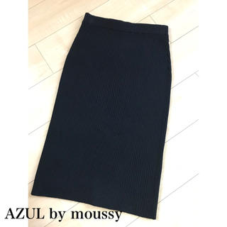 アズールバイマウジー(AZUL by moussy)のAZUL by moussy＊リブニットタイトスカート(ひざ丈スカート)