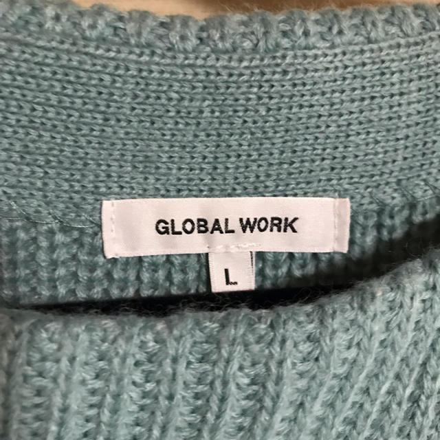 GLOBAL WORK(グローバルワーク)の【2回着用】グローバルワーク 水色ニット【袖ふわ】 レディースのトップス(ニット/セーター)の商品写真