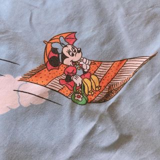 ディズニー(Disney)のミッキー  ミニー ビンテージ シーツ 空乗り物②(生地/糸)