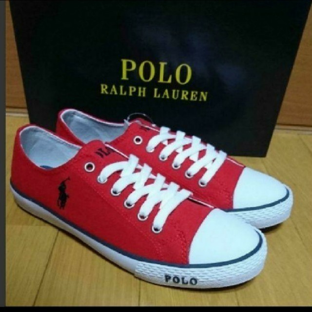 Polo Ralph Lauren 最終値下げ 24cm ラルフローレン スニーカー 赤の通販 By ピカ S Shop ポロラルフローレン ならラクマ