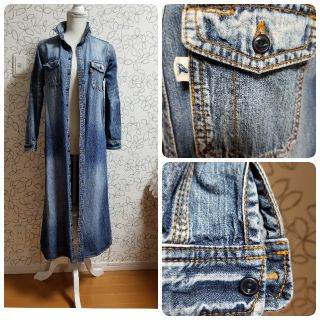 アッシュペーフランス(H.P.FRANCE)の美品 レディース デニム ロング ワンピース(ロングワンピース/マキシワンピース)