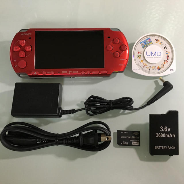 美品 PSP-3000 ラディアントレッド