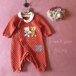 プチジャム(Petit jam)のPetit jam プチジャム マフラーくまちゃん カバーオール*̩̩̥୨୧˖ (ロンパース)