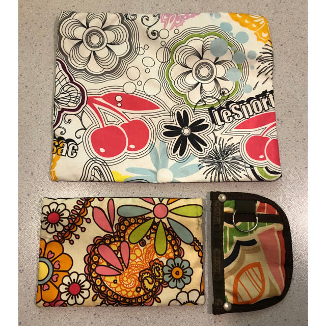 LeSportsac(レスポートサック)のレスポートサック ポーチ×2 コインケース×1【USED】 レディースのファッション小物(ポーチ)の商品写真