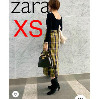ザラ(ZARA)の新品 XS ザラ チェック柄 ペンシルスカート (ひざ丈スカート)