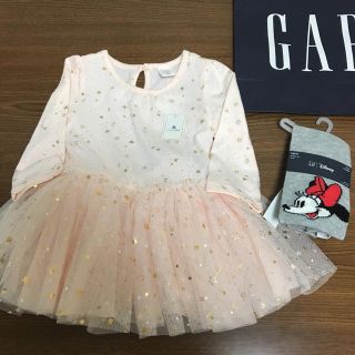 ベビーギャップ(babyGAP)のギャップ70.80♡チュチュワンピース ミニーちゃんタイツ プチバトー好きにも(ワンピース)