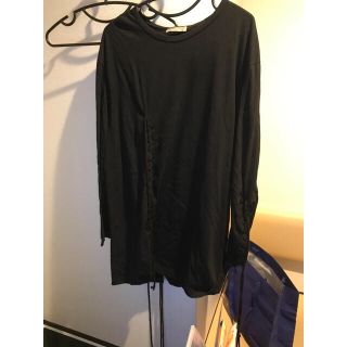 ヨウジヤマモト(Yohji Yamamoto)のyohjiyamamoto19ssヒモ通し丸首Tシャツ(シャツ)