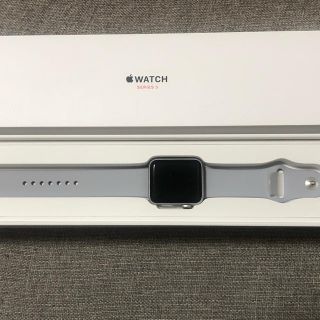 アップルウォッチ(Apple Watch)のApple Watch Series3 42mm Silver MQKM2J/A(腕時計(デジタル))