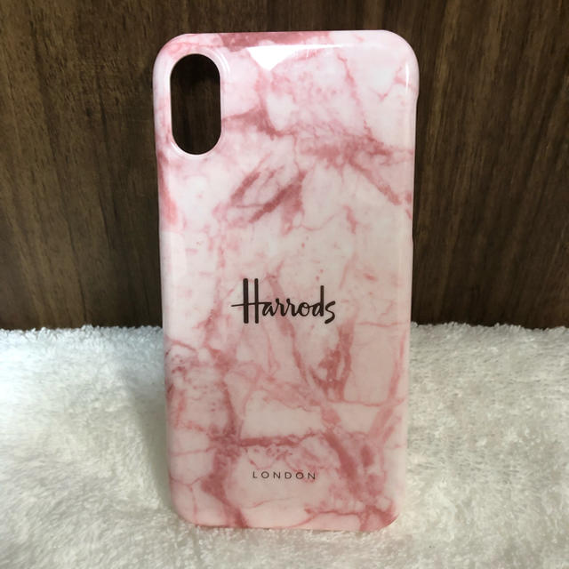 Harrods(ハロッズ)のハロッズiPhoneXケース 大理石柄 ピンク スマホ/家電/カメラのスマホアクセサリー(iPhoneケース)の商品写真