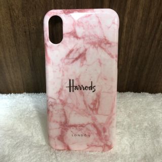 ハロッズ(Harrods)のハロッズiPhoneXケース 大理石柄 ピンク(iPhoneケース)