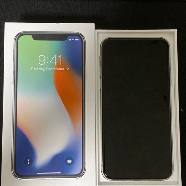 【美品！】iPhoneX 256GB シルバー　SIMフリー　本体