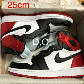 ナイキ(NIKE)の25cm 国内正規 AIR JORDAN 1 SATIN BLACK TOE(スニーカー)