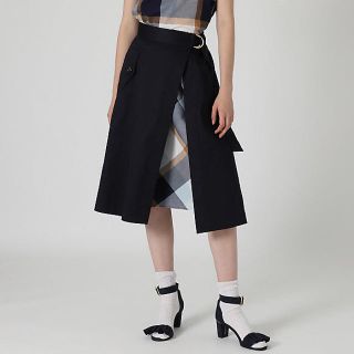 バーバリーブルーレーベル(BURBERRY BLUE LABEL)の今期 新作 ブルーレーベル クレストブリッジ  3way チェック スカート(ひざ丈スカート)