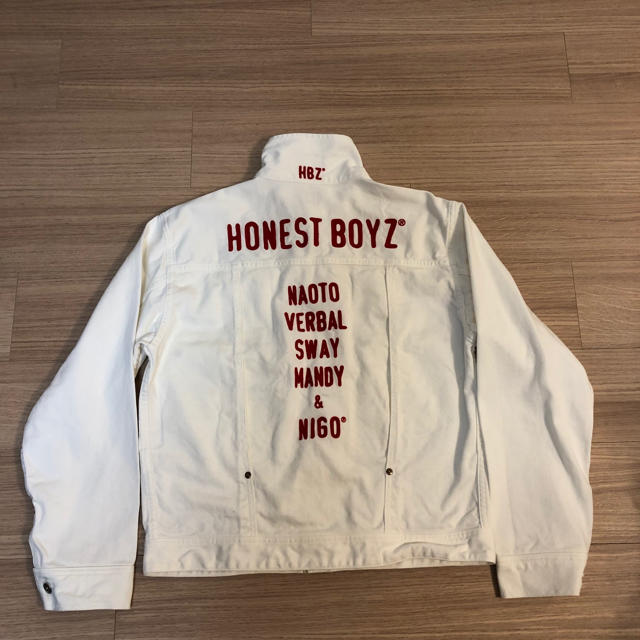 A BATHING APE(アベイシングエイプ)のHUMAN MADE ヒューマンメイド HONEST BOYS 白 XL メンズのジャケット/アウター(Gジャン/デニムジャケット)の商品写真