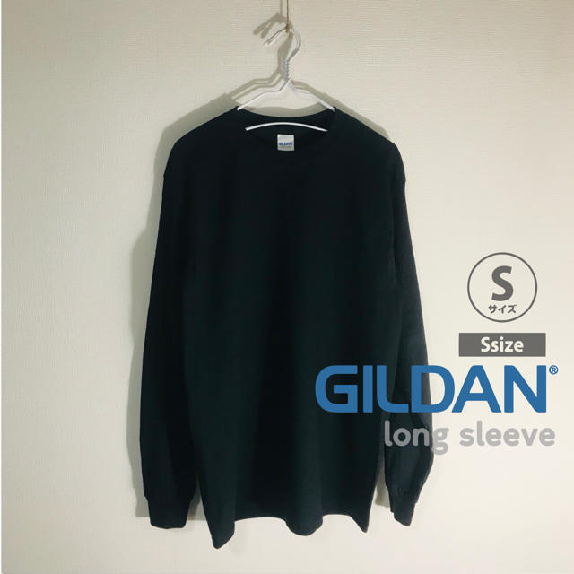 GILDAN(ギルタン)のGILDAN ギルダン ロンT S 長袖 Tシャツ カットソー 無地 ブラック メンズのトップス(Tシャツ/カットソー(七分/長袖))の商品写真