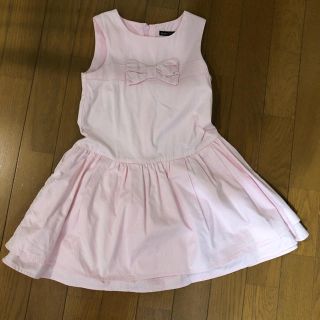 ベベ(BeBe)のＢeBe リボンビジュー付ワンピース120センチ(ワンピース)