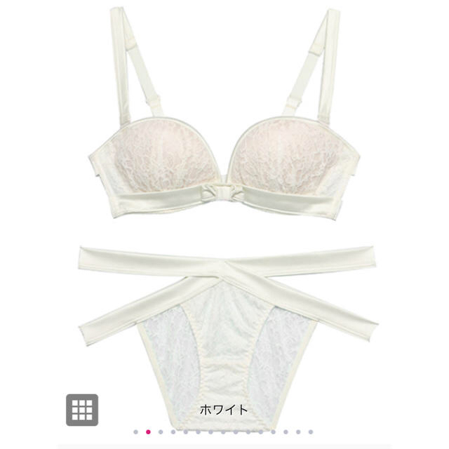 Ravijour(ラヴィジュール)のFRENCH LACEブラショーツセット B65-70 白 ホワイト レディースの下着/アンダーウェア(ブラ&ショーツセット)の商品写真