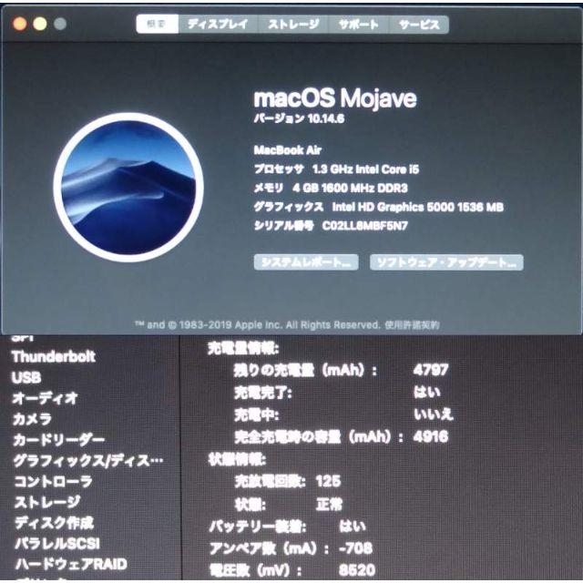 ● AppleノートPC MacBook Air macOS Mojave ●