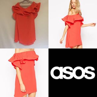 エイソス(asos)のasos オフショル ワンピ 新品(ミニワンピース)