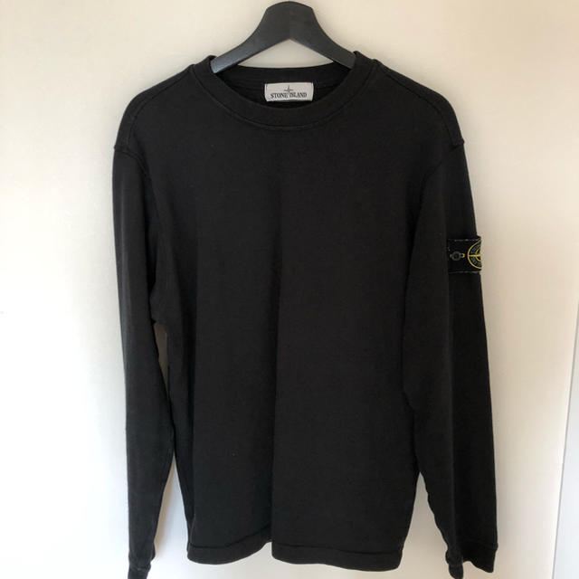 STONE ISLAND(ストーンアイランド)の【美品】ストーンアイランド ロングTシャツ ブラック メンズのトップス(Tシャツ/カットソー(七分/長袖))の商品写真