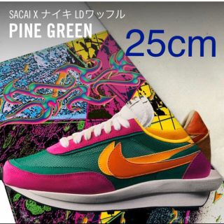 ナイキ(NIKE)のNike Sacai LDWaffle パイングリーン 25cm 新品未使用(スニーカー)