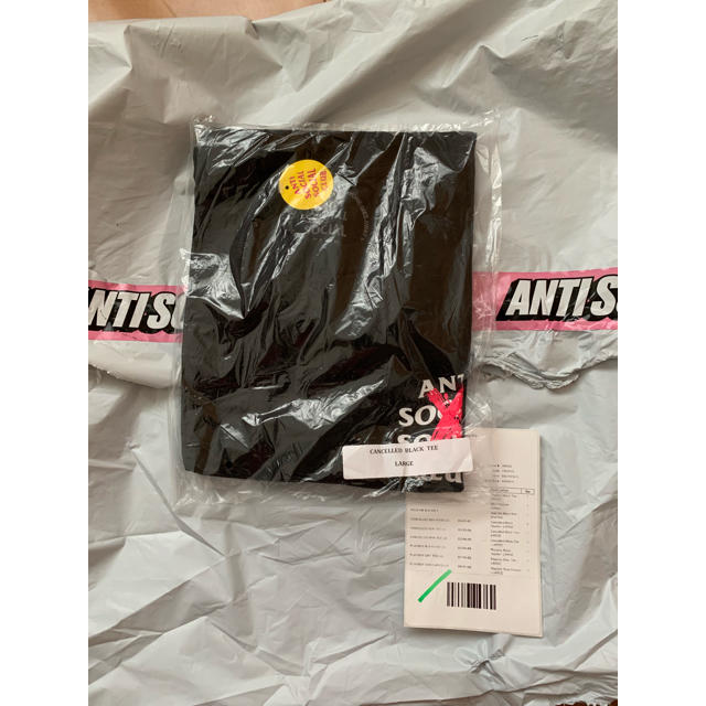 ANTI(アンチ)の【Anti social】Cancelled Black Tee / L メンズのトップス(Tシャツ/カットソー(半袖/袖なし))の商品写真