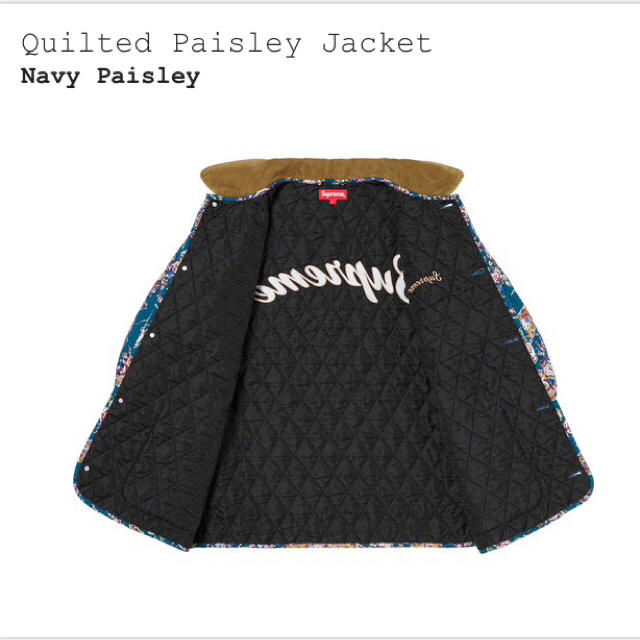 Mサイズ Supreme Quilted Peisley Jacket Navy