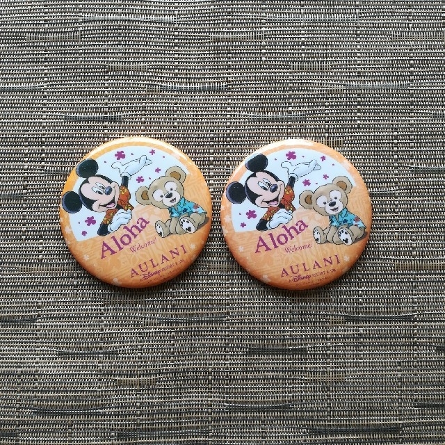 Disney(ディズニー)のディズニーアウラニホテル缶バッチ エンタメ/ホビーのおもちゃ/ぬいぐるみ(キャラクターグッズ)の商品写真