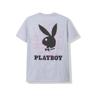 アンチ(ANTI)の【Anti social】 Playboy Grey Tee / L(Tシャツ/カットソー(半袖/袖なし))