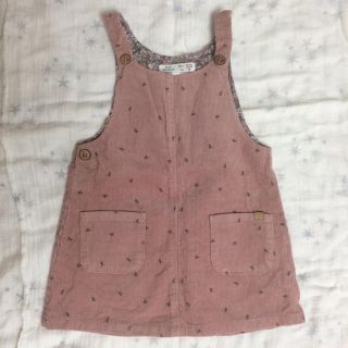 ザラ(ZARA)のザラ ZARA コーデュロイ ピンク ジャンパースカート(ワンピース)