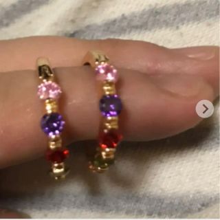 ☆18K ゴールドフィルド☆ 天然石フープピアス(ピアス)