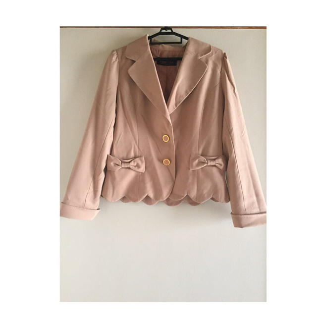 Pink Mix(ピンクミックス)のリボン付きジャケット レディースのジャケット/アウター(テーラードジャケット)の商品写真