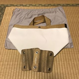 エルベシャプリエ(Herve Chapelier)のらんらんわん様専用　エルベシャプリエ 707GP ゴールド×ブラン(ハンドバッグ)