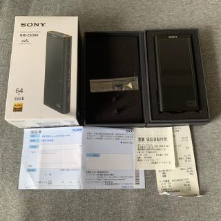 ウォークマン(WALKMAN)のSONY  NW-ZX300  本体（ブラック）美品 付属品完備(ポータブルプレーヤー)