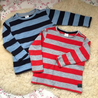 エイチアンドエム(H&M)のBOYS ロングスリーブ tシャツ 2枚組 3歳 95-100(Tシャツ/カットソー)